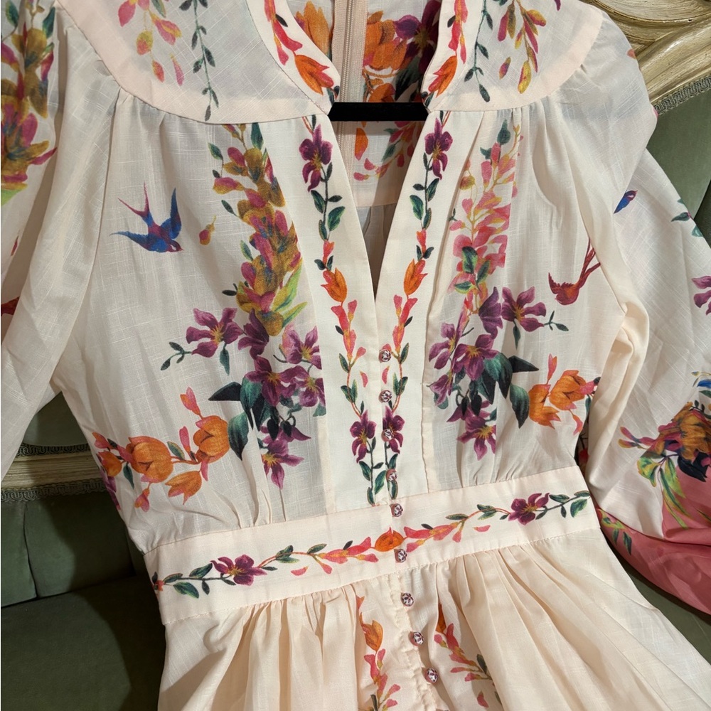 Designer Style floral mini dress EUC XS/S - Picture 6 of 11